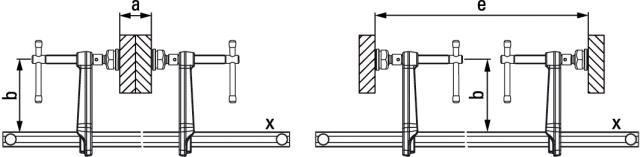 Variabelt, helsmedet tvingesæt komplet GSV 3000 x 140 mm