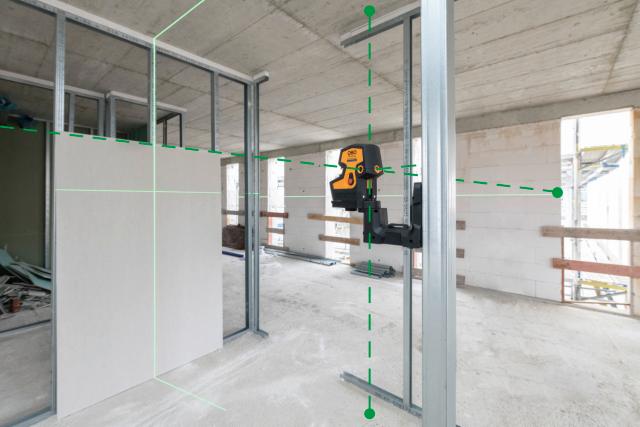 Crosspointer 5 Grøn streg/punktlaserTestTobias