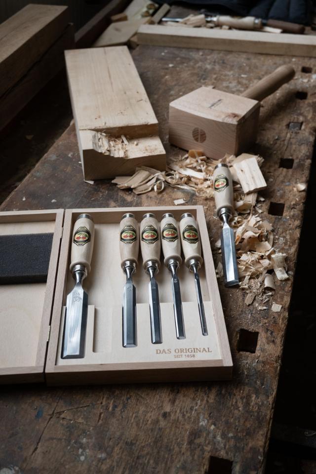 Stemmejernsæt 6 dele med træhæfte