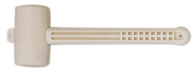 Gummihammer, hvid, plastskaft ø60mm