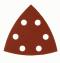 Mirka Abrasive Red trekantslibeark med 6 huller, 93 x 93 x 93mm