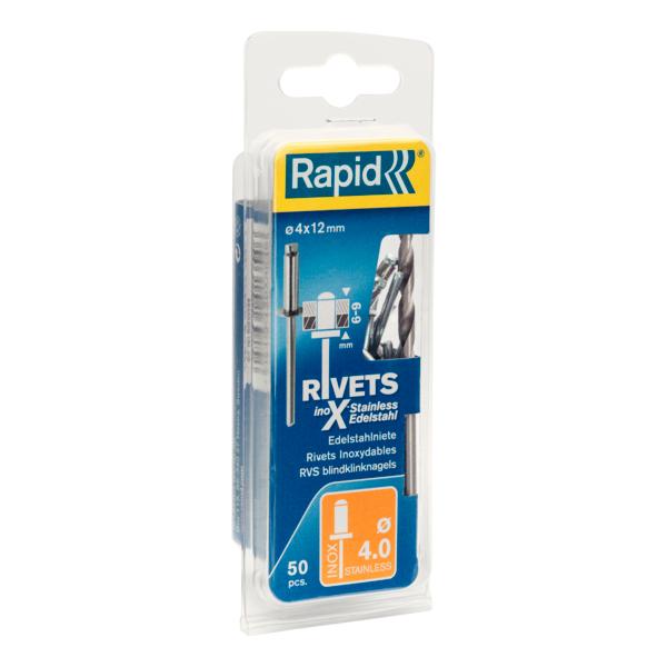 Rapid nitter i rustfrit stål Ø 4,0 x 12 mm