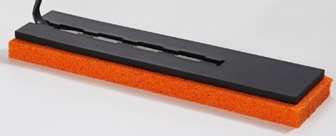 Svampegummi, 18mm, rødt 70x280mm