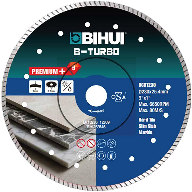 BIHUI diamantklinge B-TURBO PORCELAIN 230 mm