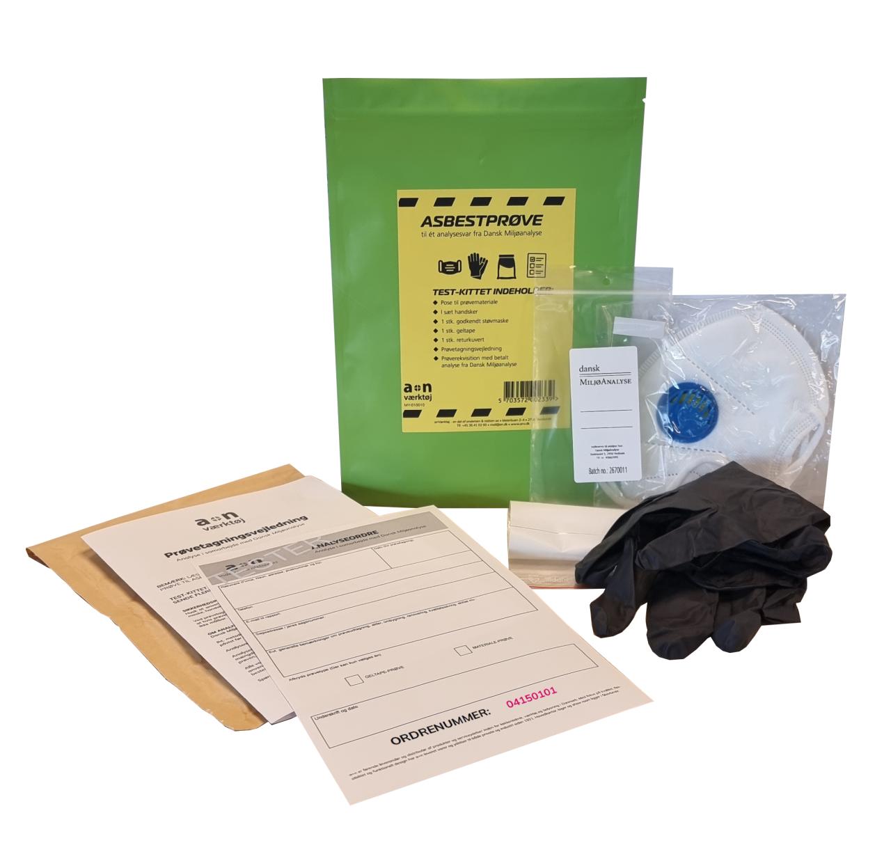 Asbestprøve med analysesvar fra Dansk Miljøanalyse