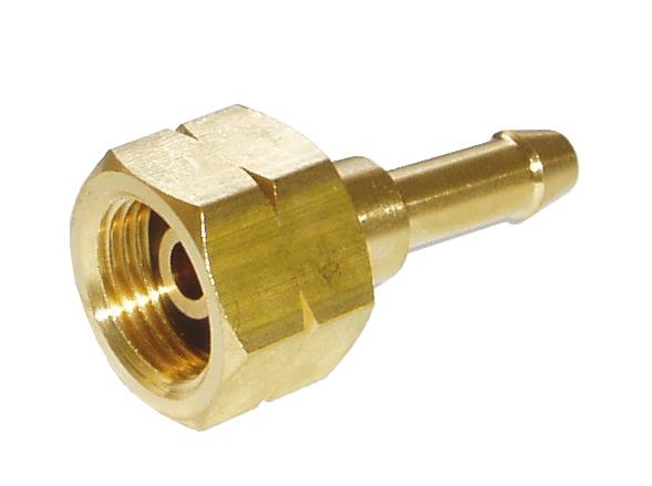 Slangenippel 3/8 LH m/planpakning