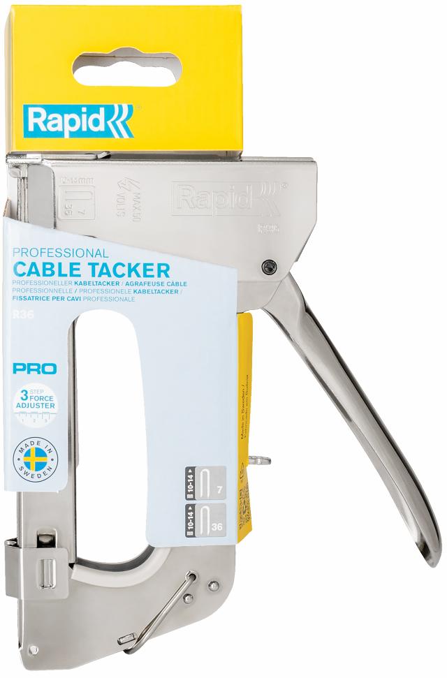 Rapid PRO R36E hæftepistol til kabler