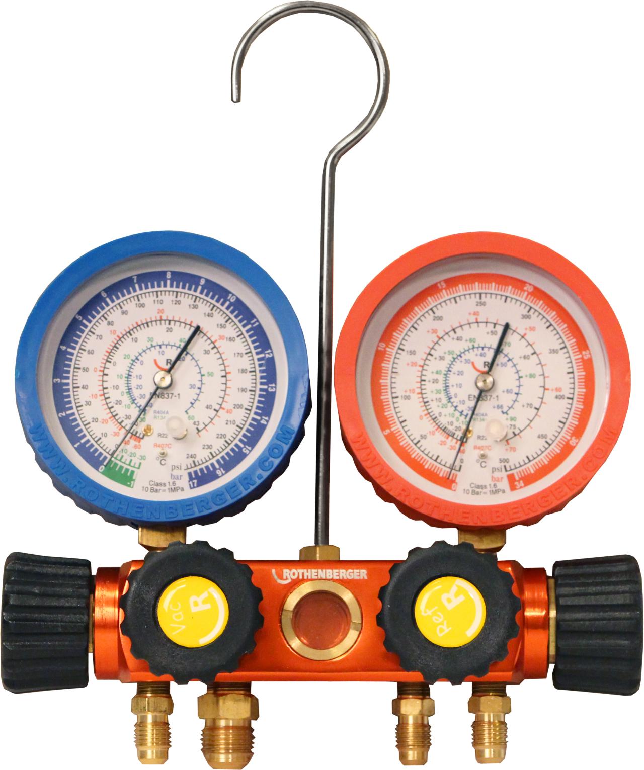Analogt 4-vejs-manometer, 1/4 SAE