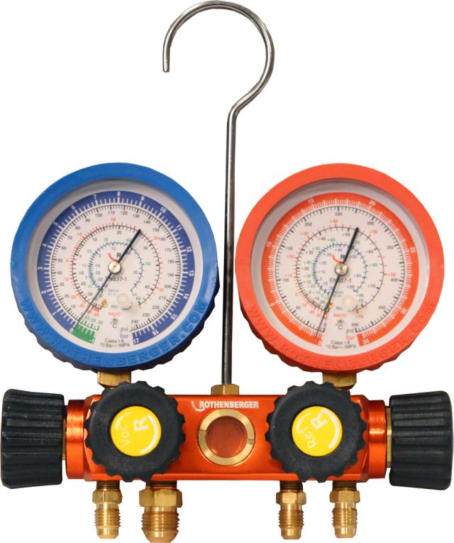 Analogt 4-vejs-manometer, 1/4 SAE