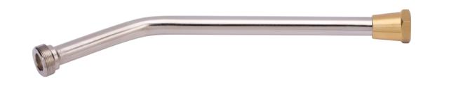 Halsrør med 40 gr. bøjning - 200 mm - Krom