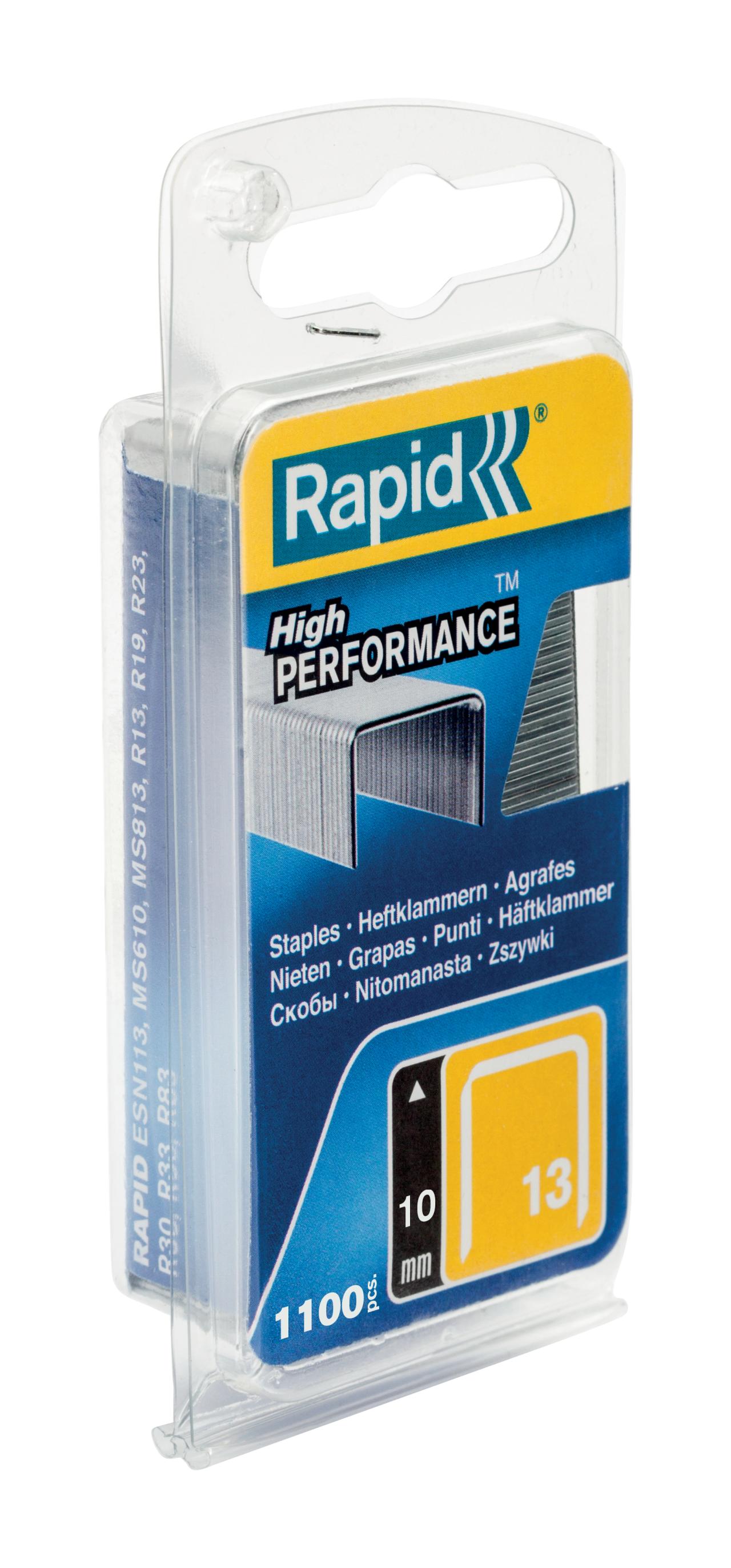 Rapid Nr. 13 fintrådshæfteklammer 10 mm, 1100 stk./pk.