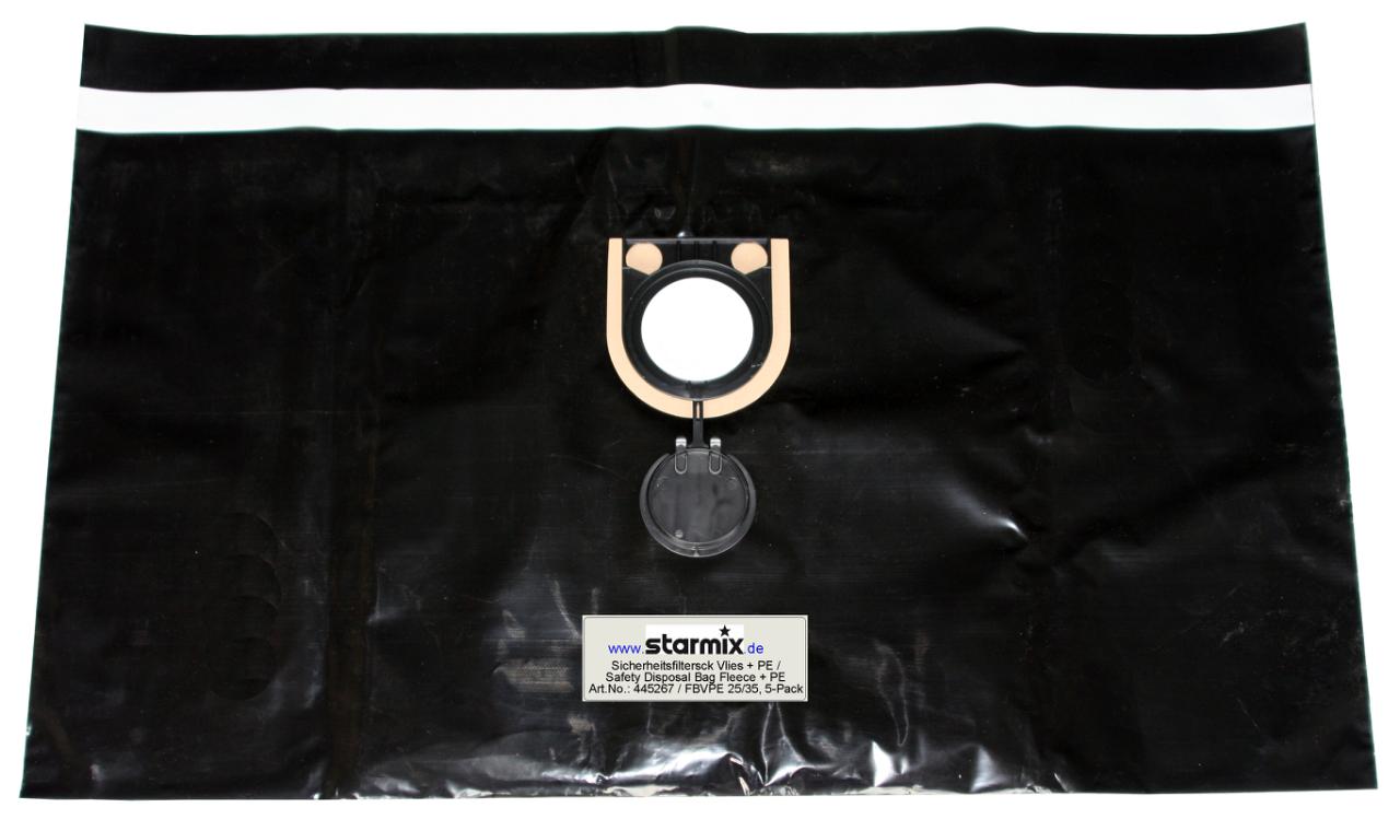 Starmix plast/fleece-støvsugerposer til asbest ISC/ISP