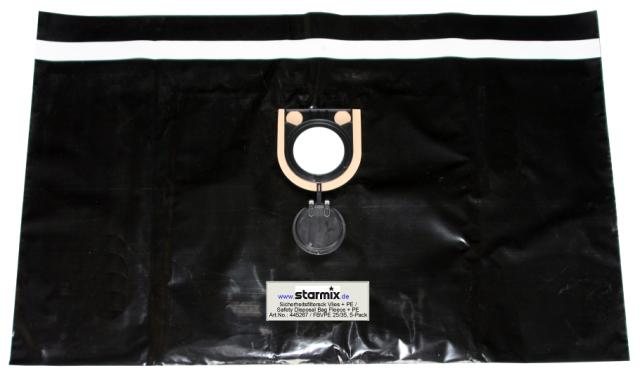 Starmix plast/fleece-støvsugerposer til asbest ISC/ISP