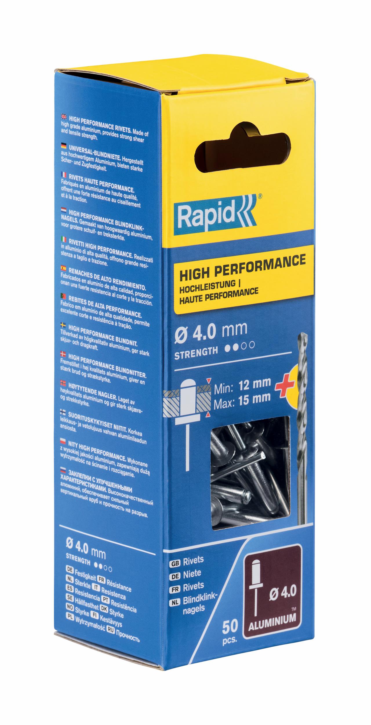 Rapid blindnitter Alu, Ø 4,0 x 18mm